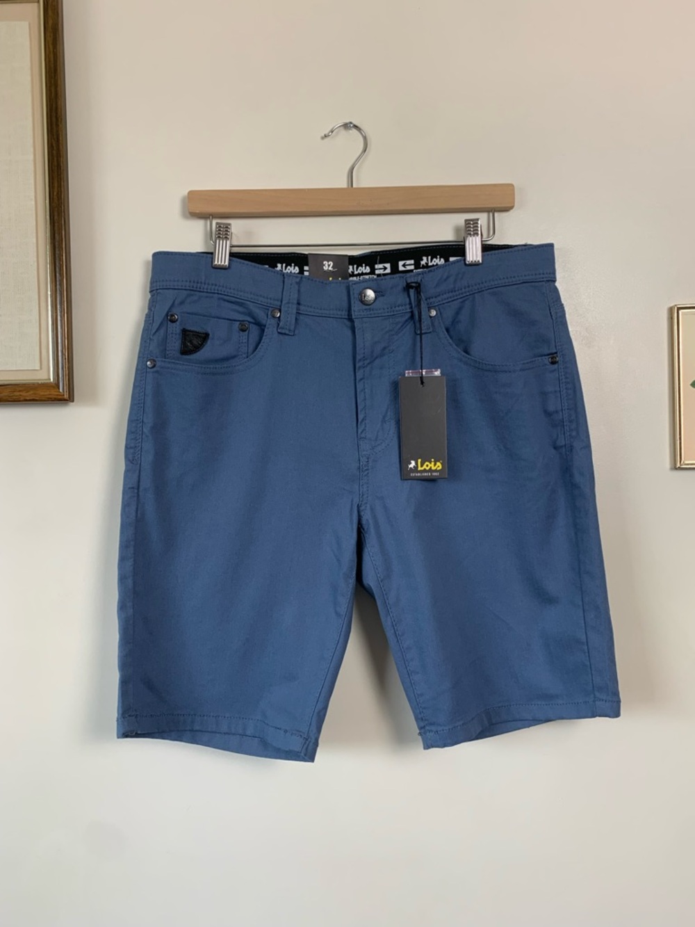 New W Tags Lois Jeans Blue Bermuda Shorts